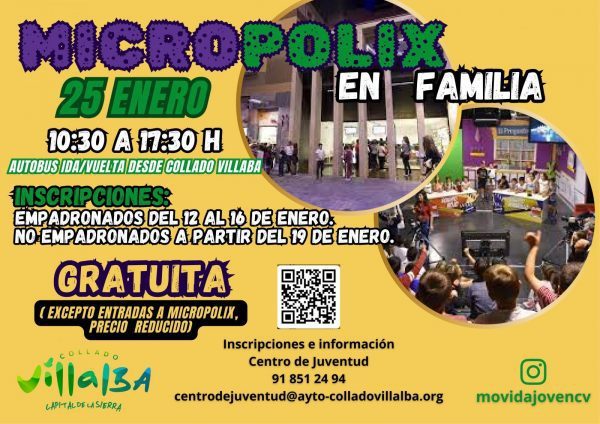 EXCURSIONES EN FAMILIA 25 enero. MICROPOLIX