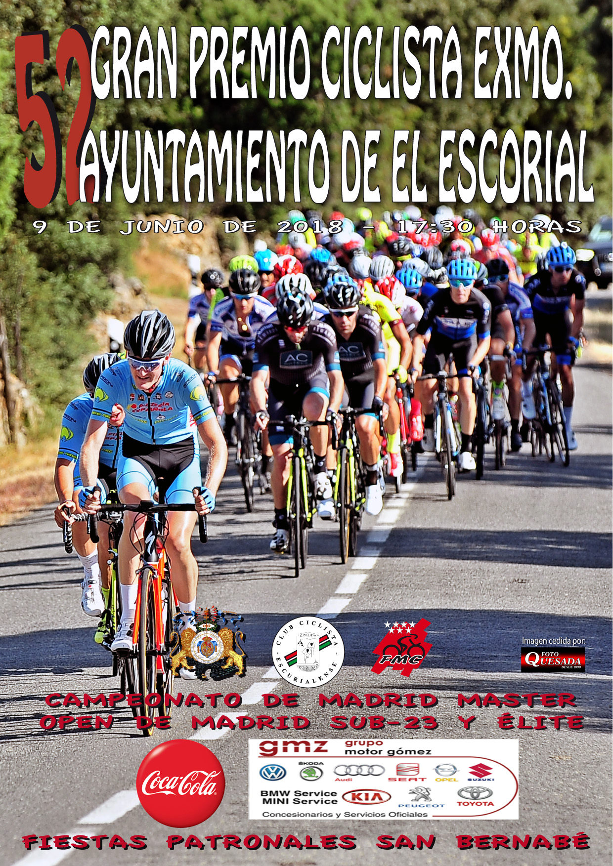 Cartel LII GP El Escorial-Ciclismo Máster 2018 villa