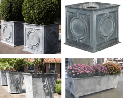 Imágenes de jardineras que figuran en el Anexo II de la ordenanza de terrazas