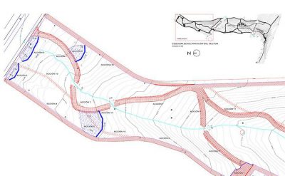 Plano de las obras de acondicionamiento del parque “Arroyo del Coronel” de Torrelodones
