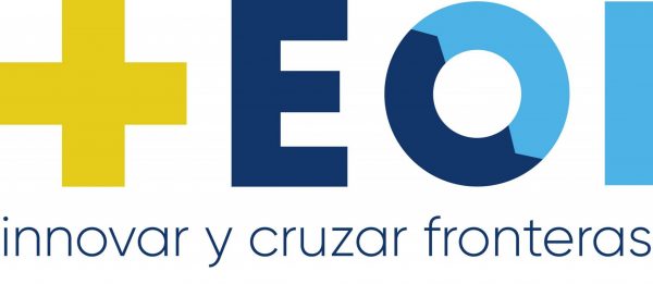 Cartel de +EOI: innovar y cruzar fronteras