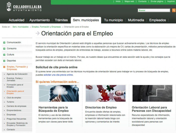 orientación laboral on line collado villalba