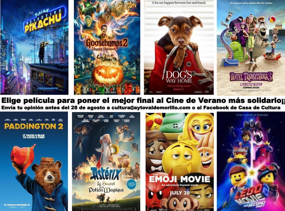 Los Vecinos De Valdemorillo Ya Pueden Elegir La Pelicula Con La Que Este 2 De Septiembre Se Despide El Ciclo De Cine De Verano