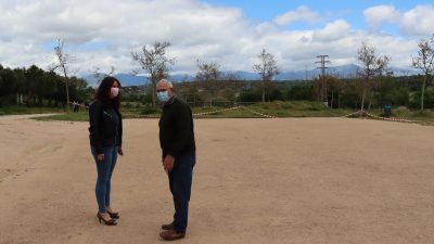 Actual pista de chito situada en el parque del Toril de Galapagar