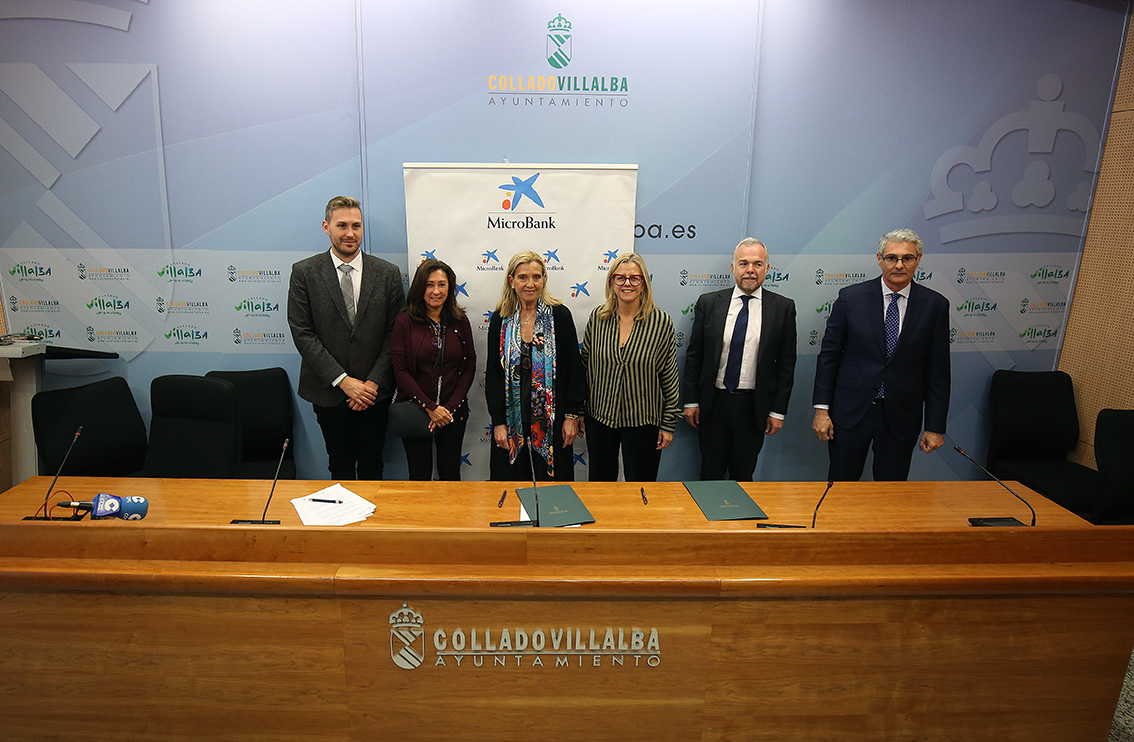 mármol Arne Aleta El Ayuntamiento de Collado Villalba y MicroBank firman un convenio de  colaboración para incentivar el autoempleo y la actividad emprendedora