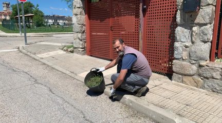 El Ayuntamiento de El Boalo comienza el desbroce y limpieza de hierbas en aceras y márgenes de los cascos urbanos