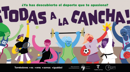 ¡Todas a la cancha!, campaña de sensibilización de la Mancomunidad  THAM para promover y visibilizar el deporte entre niñas y mujeres