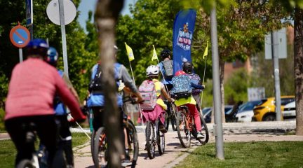 Vuelve Bicibús a Las Rozas, el programa gratuito de ruta escolar para ir a clase en bicicleta
