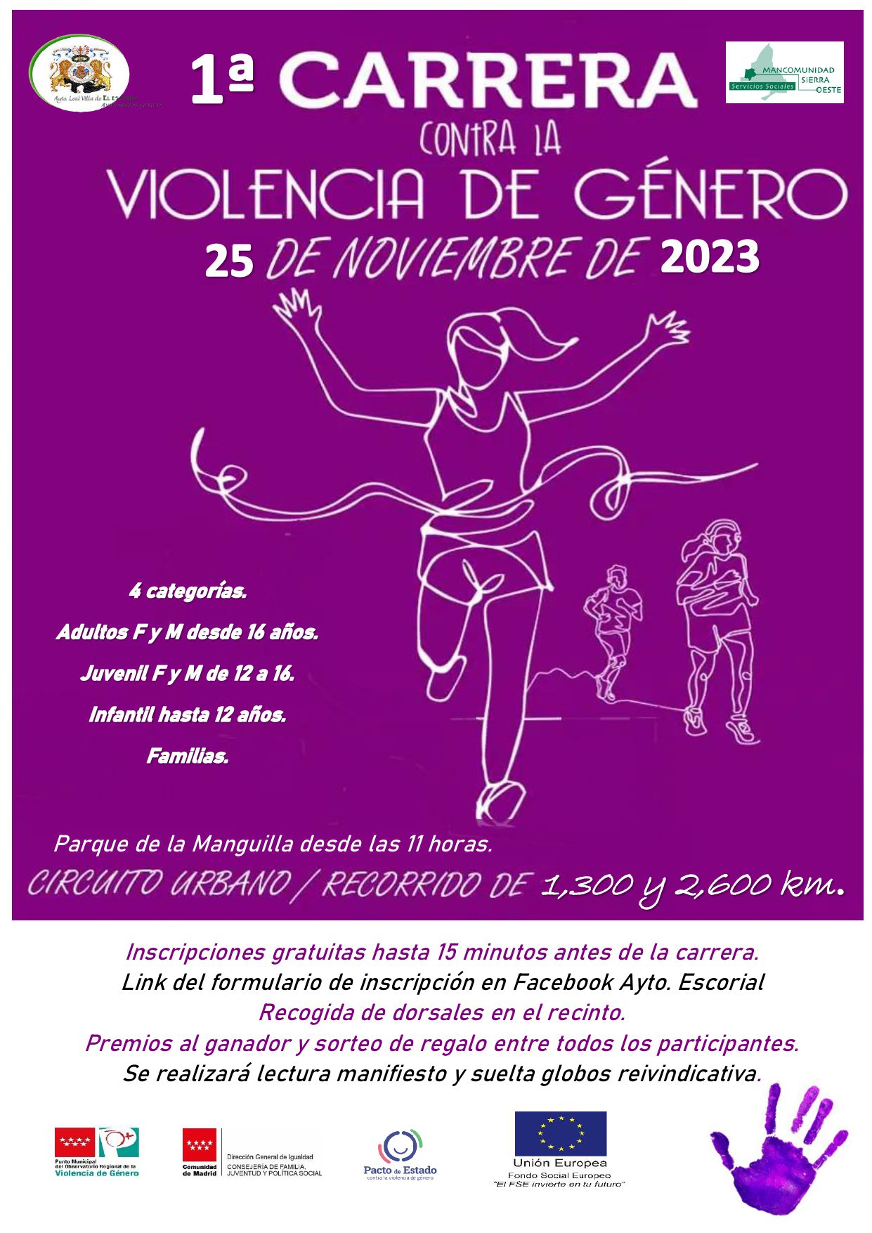 Cartel de la primera Carrera contra la Violencia de Género