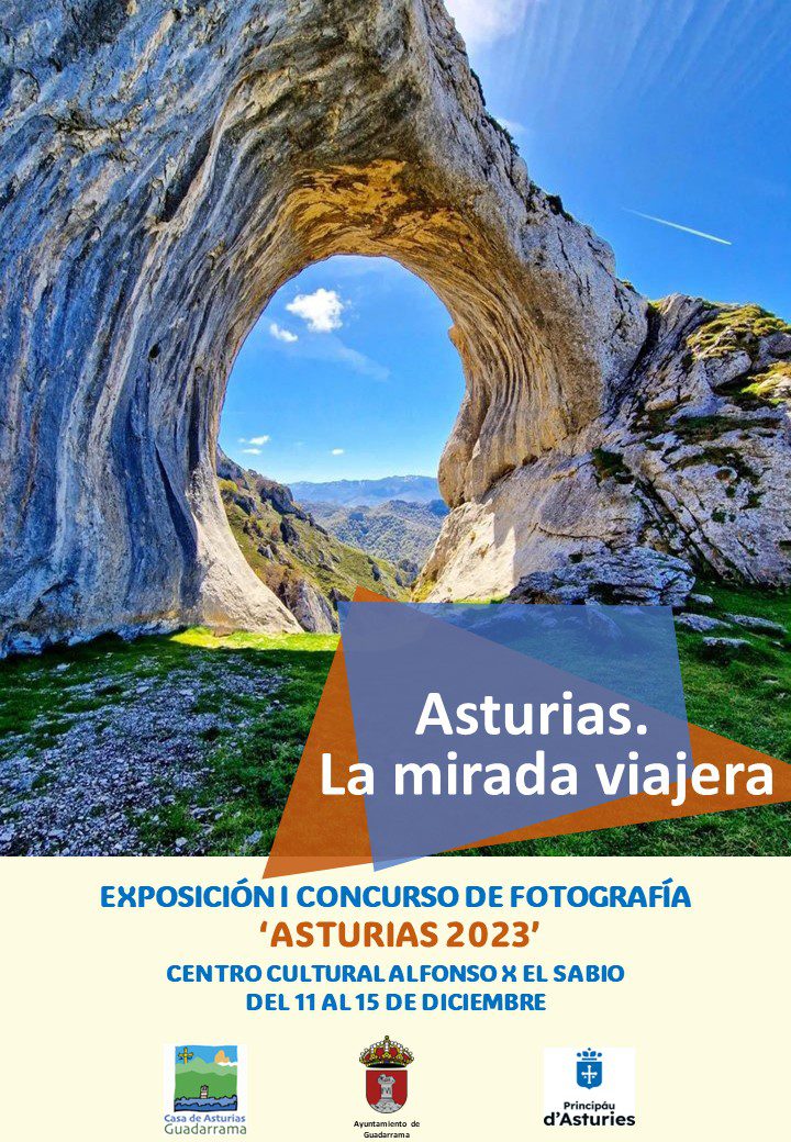 Cartel de la exposición "Asturias, la mirada viajera"