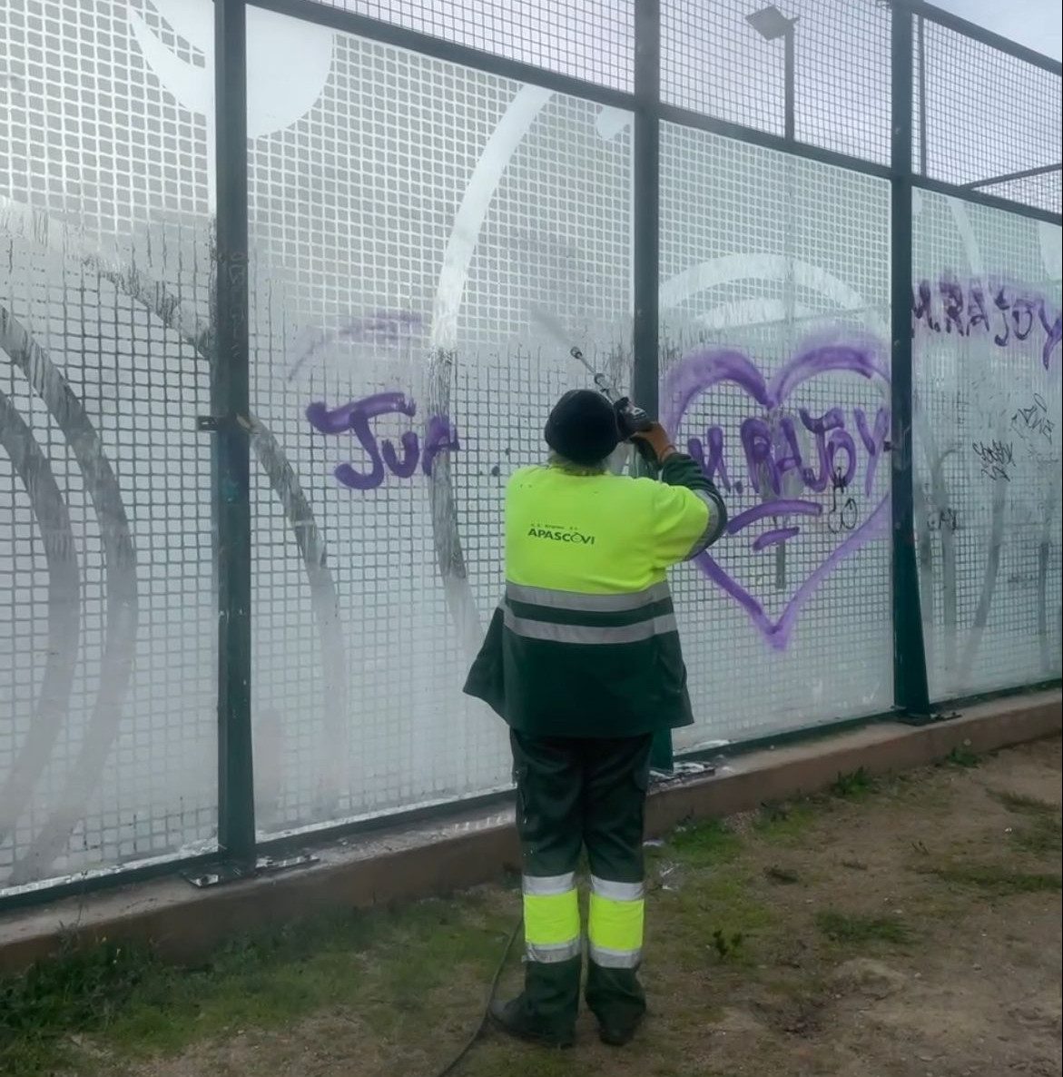 El contrato de limpieza de grafitis ha sido adjudicado a APASCOVI