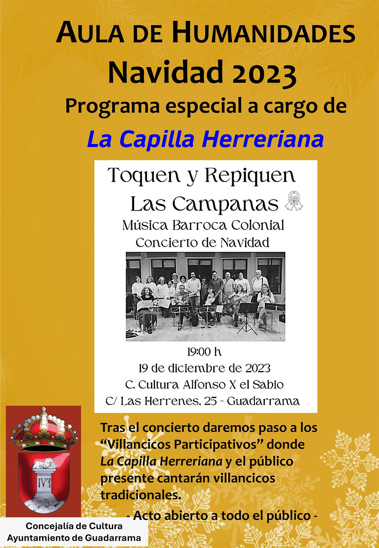 Cartel del concierto de La Capilla Herreriana