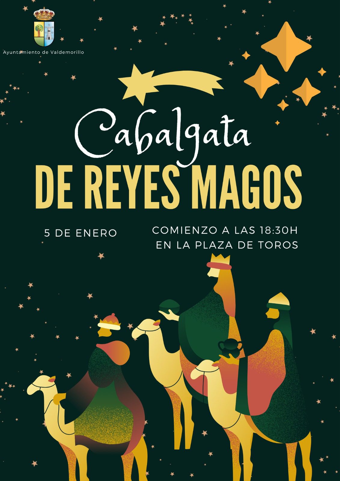 Cartel de la Cabalgata de Reyes 2024 en Valdemorillo