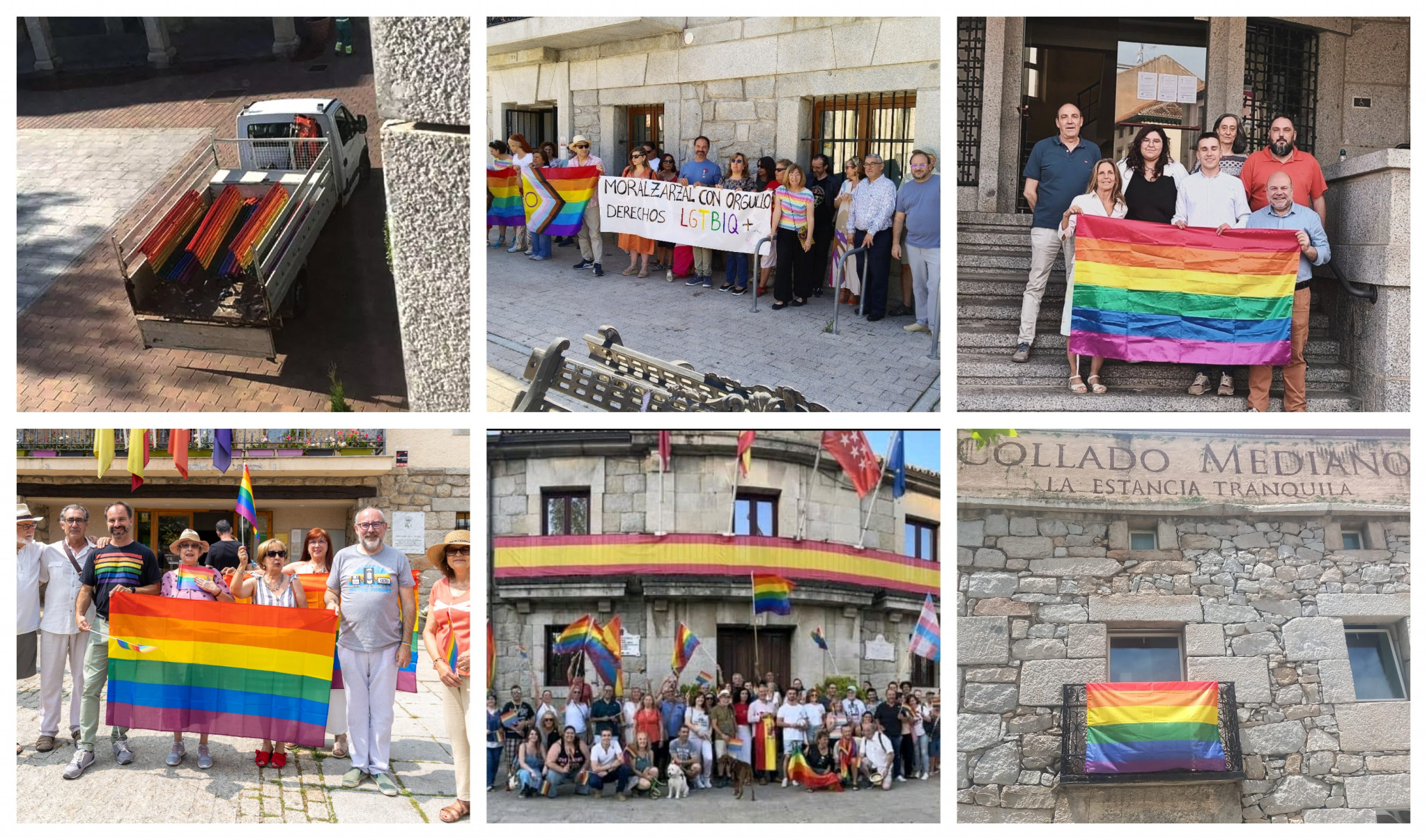 Imágenes relacionadas con el Orgullo LGTBI en distintos municipios de la Sierra