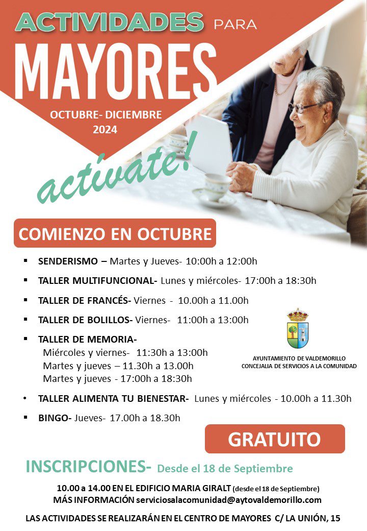 Actividades mayores Valdemorillo