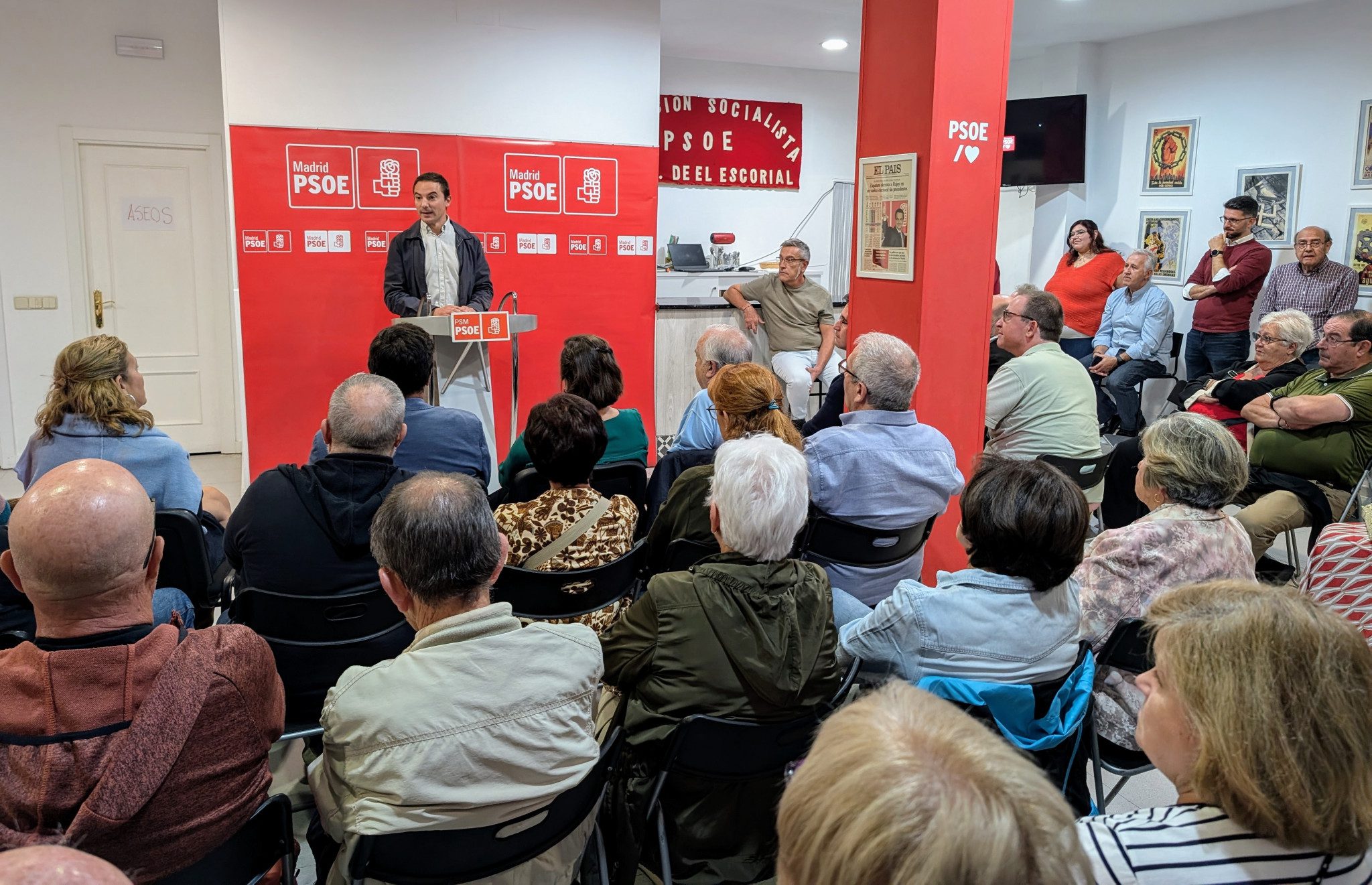 Juan Lobato, en un momento de su intervención