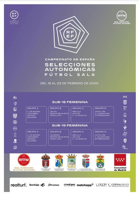 fútbol sala campeonatos de españa femeninos sub19 y sub16