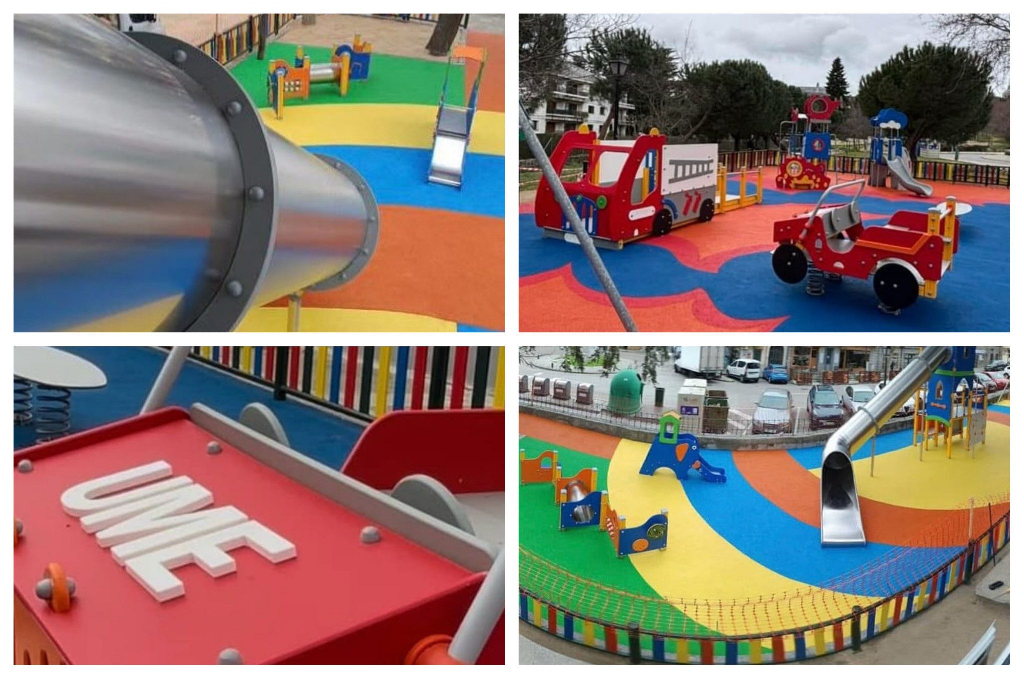 Nuevos elementos de juego en los parques infantiles de El Escorial