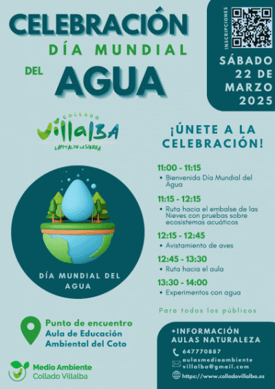 Cartel conmemorativo del Día Mundial del Agua en Collado Villalba