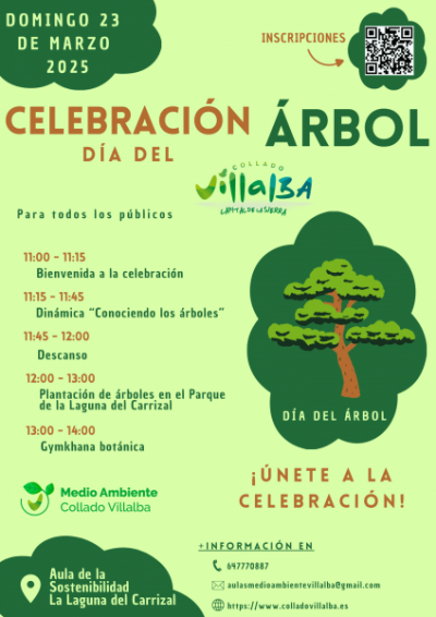 Cartel conmemorativo del Día del Árbol de Collado Villalba