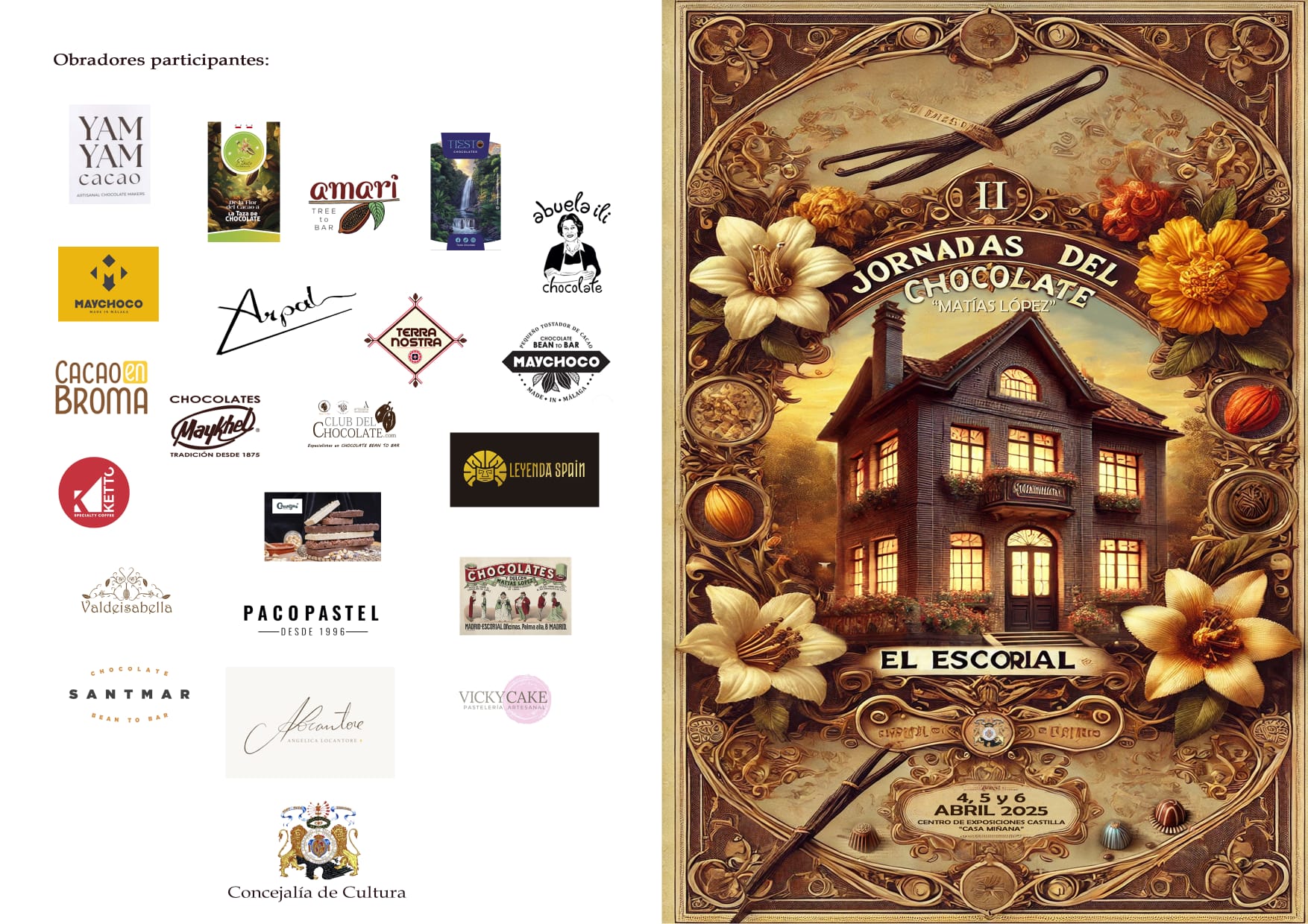 Cartel de las II Jornadas del Chocolate de El Escorial