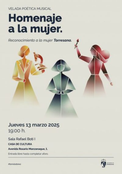Cartel homenaje a la mujer Torresana de Torrelodones