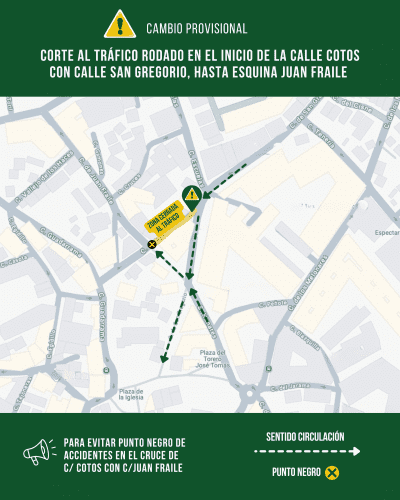 Mapa que muestra la zona de Galapagar afectada por un corte temporal de tráfico.