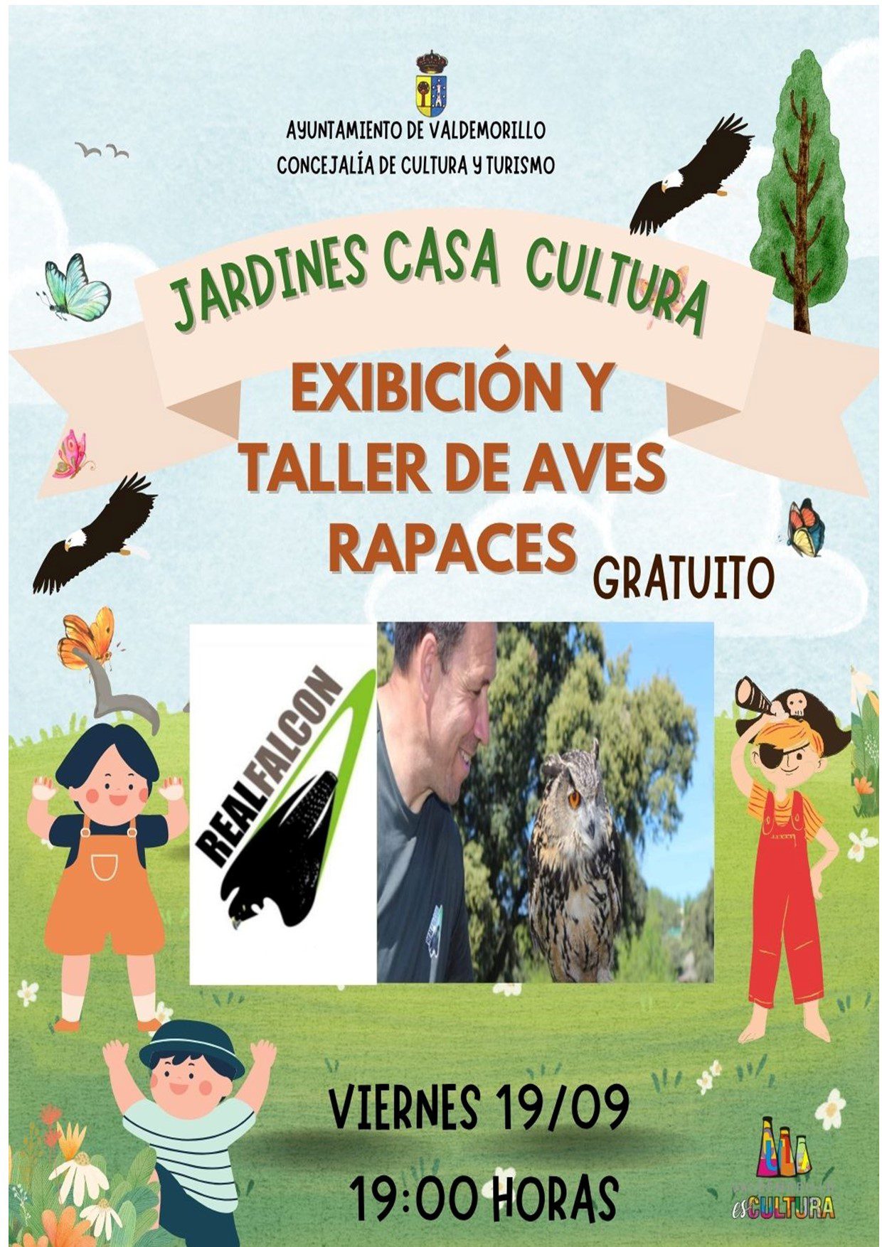 exhibición de aves rapaces
