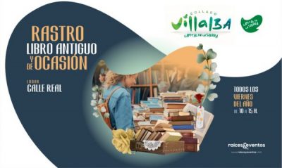 Cartel Rastro libro antiguo y de ocasión