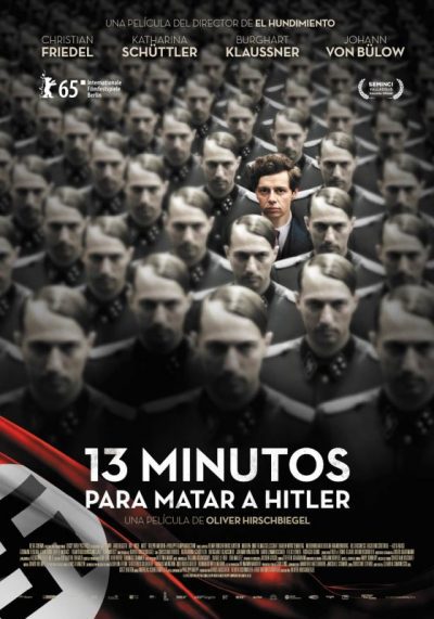 Fotograma de la película que muestra al protagonista Georg Elser en un taller mecánico, representando el momento previo al atentado contra Hitler.
