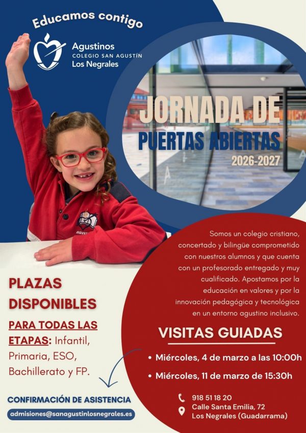 Jornadas de Puertas Abiertas en el Colegio San Agustín Los Negrales