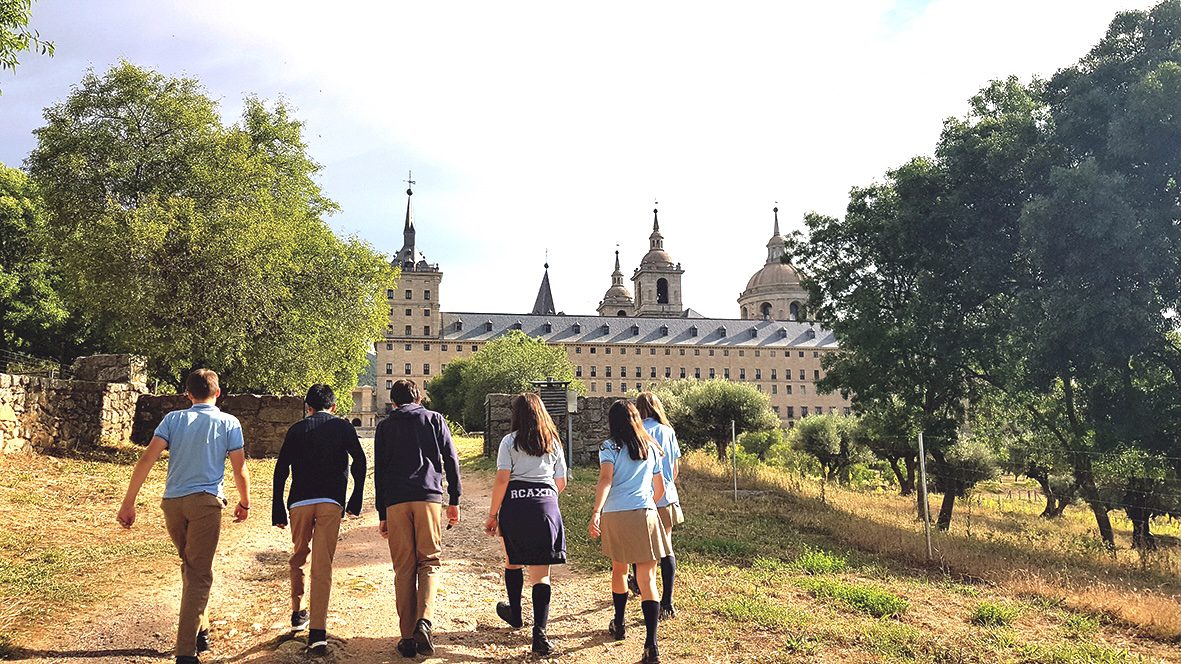 Alumnos del Real Colegio Alfonso XII en San Lorenzo de El Escorial