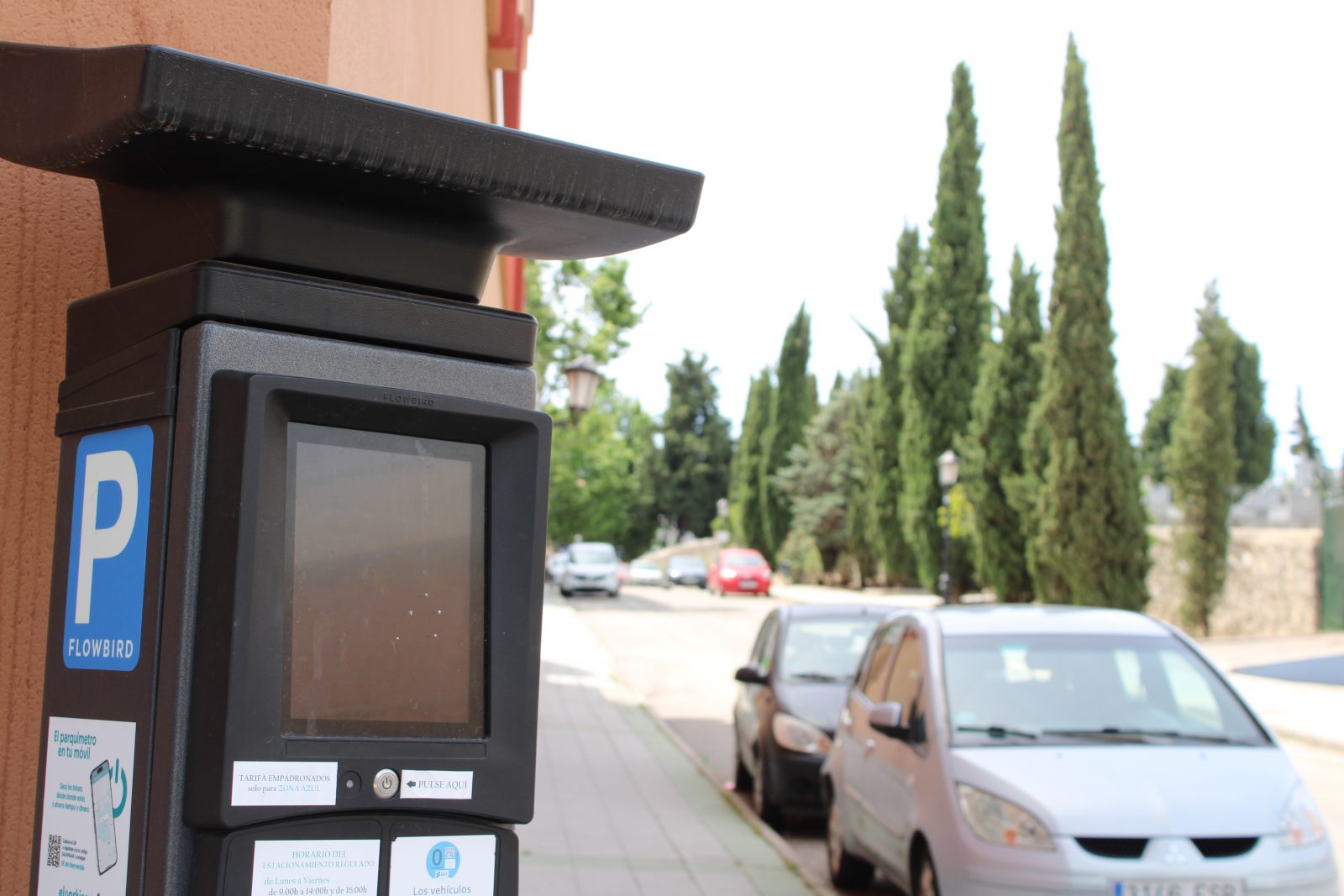 Parquímetro en una calle de Galapagar