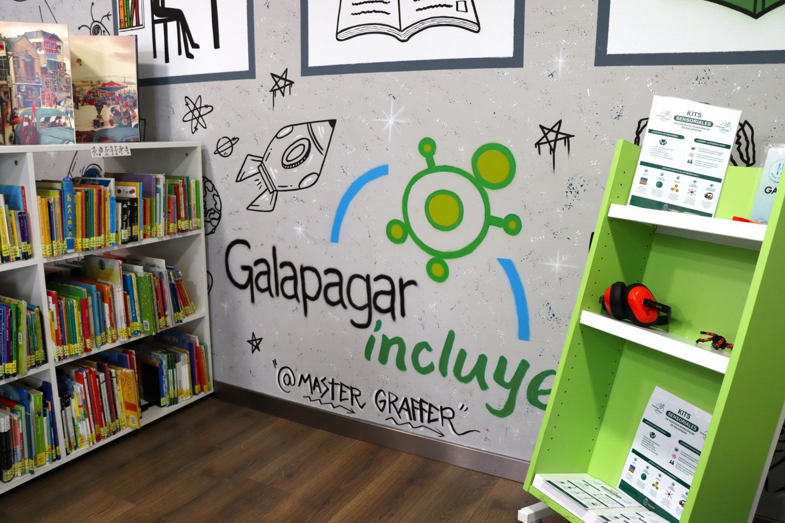 Rincón de inclusión en la Biblioteca Municipal de Galapagar