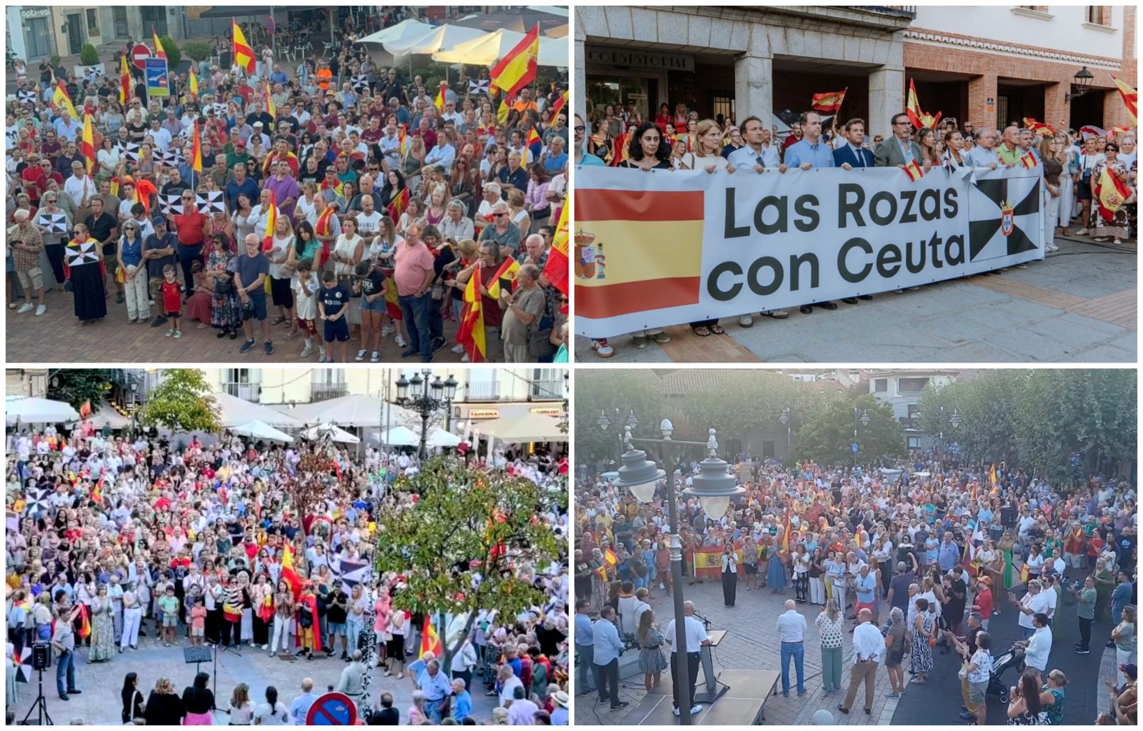 Concentraciones en apoyo a Ceuta en Valdemorillo, Las Rozas, San Lorenzo y Moralzarzal