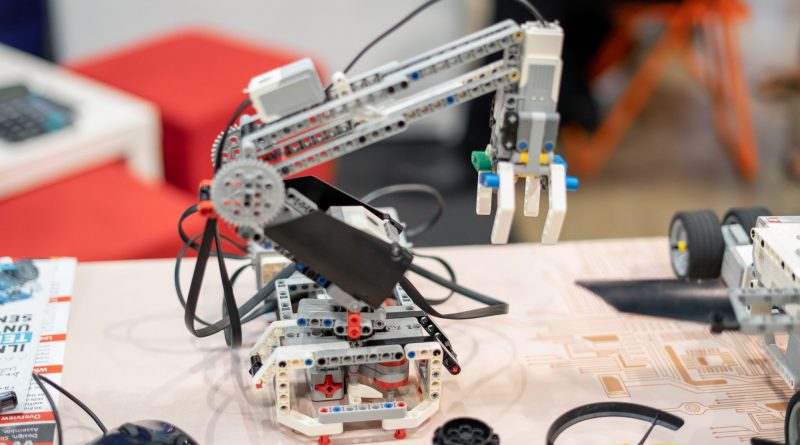 Robototic components. Selective focus.