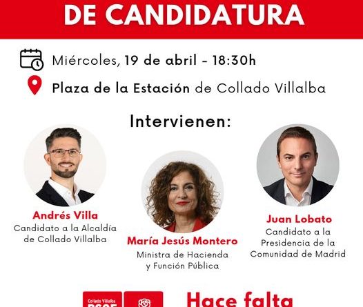 cartel psoe acto