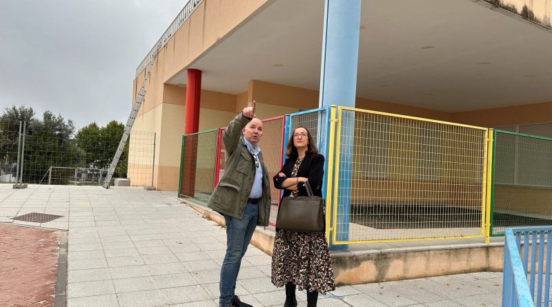 visita obras cubierta colegio Jacinto Benavente