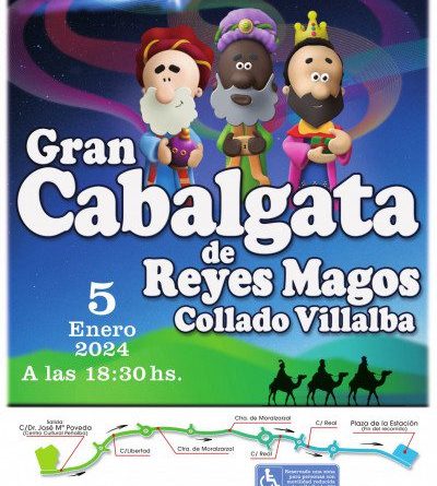 Cartel de la Cabalgata de Reyes de Collado Villalba 2024