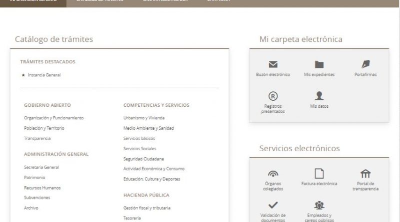 Detalle de la nueva Sede Electrónica del Ayuntamiento de Guadarrama