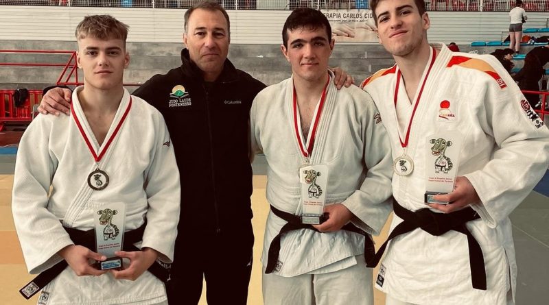 Daniel Martín, Marcos Martínez y Rodrigo García, del Judo Fontenebro