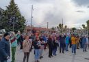 Protesta vecinal celebrada ayer en la plaza Francisco Rabal