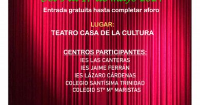 Cartel Muestra de Teatro de los centros educativos de Secundaria de Collado Villalba