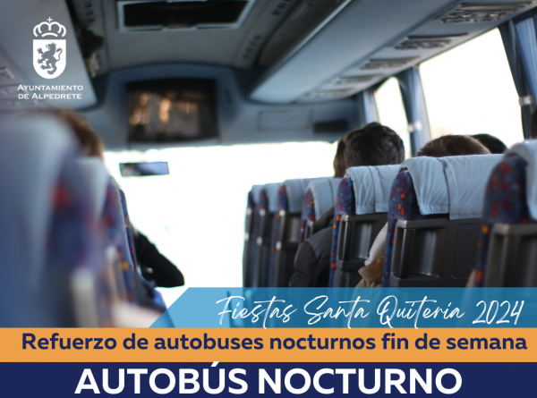 Nuevos autobuses nocturnos durante las fiestas de Alpedrete