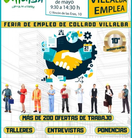 Cartel de la décima edición de la Feria de Empleo de Collado Villalba