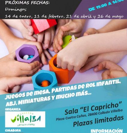 Cartel del Programa de Ocio en Familia ‘Menteludic kids’ de Collado Villalba