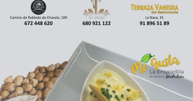 cartel restaurantes Valdemorillo en I Jornadas de Ensaladilla de Garbanzo Madrileño