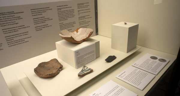 Imagen de la exposición del yacimiento de El Rebollar de El Boalo, en el Museo Arqueológico Regional
