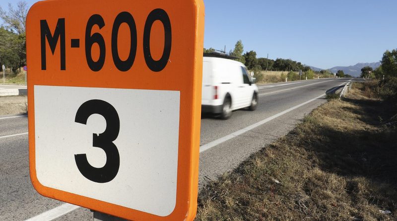 M-600 a la altura del kilómetro 3