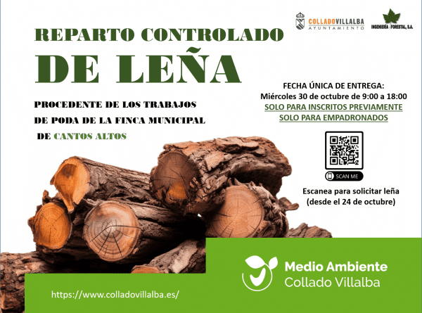 CARTEL CANTOS ALTOS REPARTO DE LEÑA